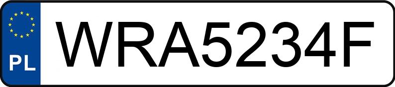 Numer rejestracyjny WRA 5234F posiada PEUGEOT 206 CC 2.0 - WRA5234F