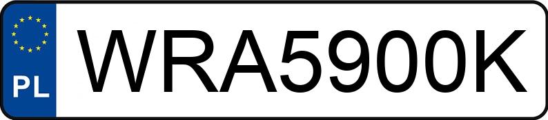 Numer rejestracyjny WRA 5900K posiada AUDI A3 - WRA5900K