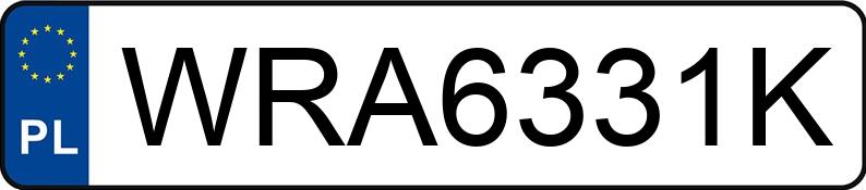 Numer rejestracyjny WRA 6331K posiada BMW 118 Diesel MR`11 E5 F20/F21 118 Diesel MR`11 E5 F20/F21 - WRA6331K