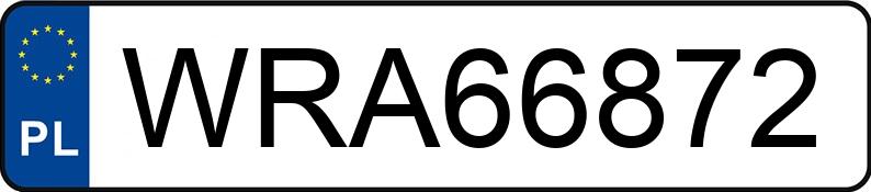 Numer rejestracyjny WRA 66872 posiada MITSUBISHI Galant 2.5i Kat. MR`97 Galant 2.5i Kat. MR`97 - WRA66872