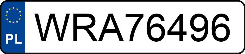 Numer rejestracyjny WRA 76496 posiada HONDA LOGO - WRA76496