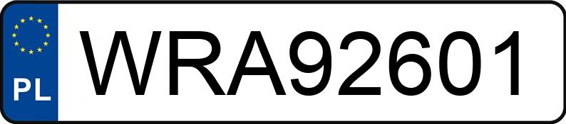 Numer rejestracyjny WRA 92601 posiada TOYOTA AURIS - WRA92601