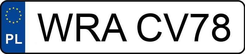 Numer rejestracyjny WRA CV78 posiada TOYOTA AVENSIS 1.8KAT - WRACV78 Numer rejestracyjny WRA CV78 posiada TOYOTA AVENSIS 1.8KAT - WRACV78