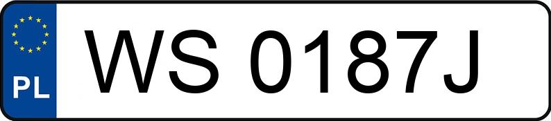 Numer rejestracyjny WS 0187J posiada BMW 320i MR`19 E6d G20 Steptronic - WS0187J