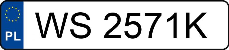 The registration number WS 2571K has TOYOTA Corolla 1.8 Hybrid MR`23 E6d - WS2571K