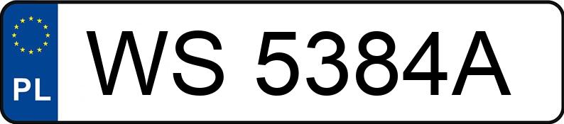 Numer rejestracyjny WS 5384A posiada AUDI A4 1.6 Kat. MR`00 E3 8E A4 1.6 Kat. MR`00 E3 8E - WS5384A