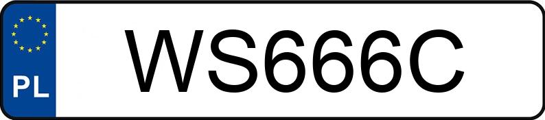 Il numero di registrazione WS 666C ha KAWASAKI Skutery od 50 ccm J 125 E4 - WS666C