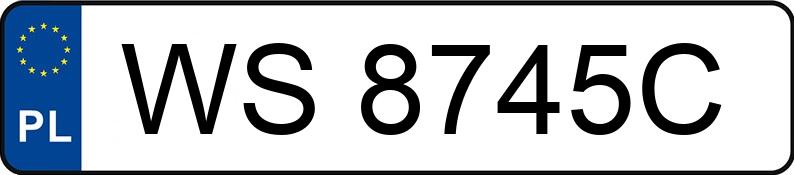 Numer rejestracyjny WS 8745C posiada MAN TGX 18.480 4X2 BLS - WS8745C