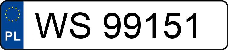 Il numero di registrazione WS 99151 ha DAEWOO / FSO Polonez Caro 1.6 MR`91 GLE - WS99151