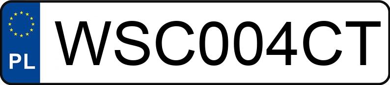 Numer rejestracyjny WSC 004CT posiada BMW 330D - WSC004CT