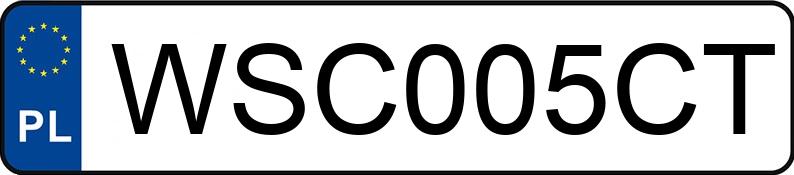 Numer rejestracyjny WSC 005CT posiada NISSAN Almera 1.5 MR`03 E3 Visia+ - WSC005CT Numer rejestracyjny WSC 005CT posiada NISSAN Almera 1.5 MR`03 E3 Visia+ - WSC005CT