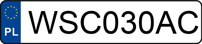 Numer rejestracyjny WSC 030AC posiada BMW 330D - WSC030AC