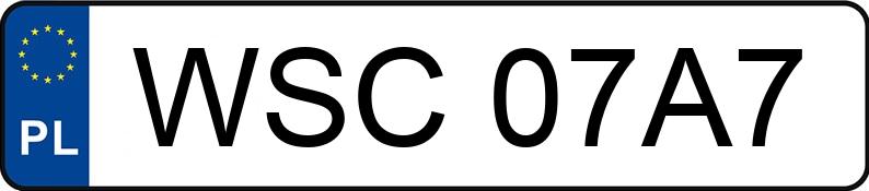 Numer rejestracyjny WSC 07A7 posiada OPEL CORSA - WSC07A7 Numer rejestracyjny WSC 07A7 posiada OPEL CORSA - WSC07A7