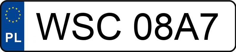 Numer rejestracyjny WSC 08A7 posiada OPEL CORSA - WSC08A7