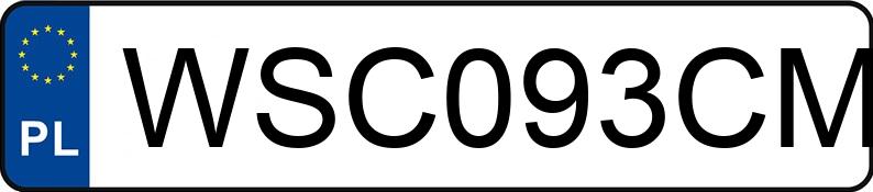 Numer rejestracyjny WSC 093CM posiada BMW 323I - WSC093CM