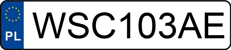 Numer rejestracyjny WSC 103AE posiada BMW --- - WSC103AE