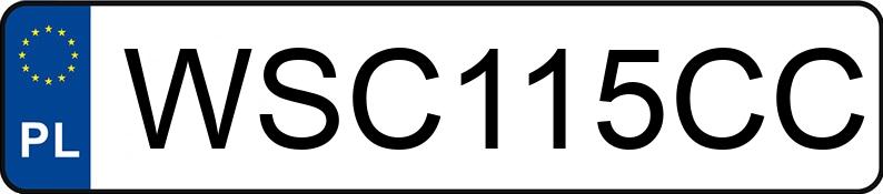 Numer rejestracyjny WSC 115CC posiada NISSAN PRIMERA 1.6 - WSC115CC