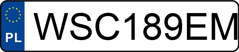 Numer rejestracyjny WSC 189EM posiada CHRYSLER PACIFICA - WSC189EM