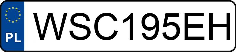 Numer rejestracyjny WSC 195EH posiada KIA CEE D - WSC195EH