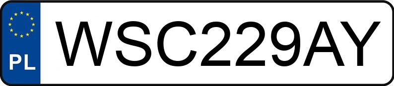 Numer rejestracyjny WSC 229AY posiada TOYOTA Yaris Hybrid MR`14 E5 High CVT - WSC229AY