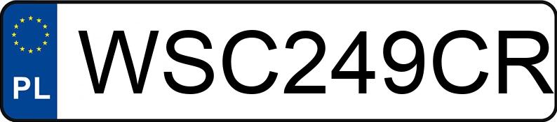 Numer rejestracyjny WSC 249CR posiada TOYOTA YARIS-TMPL - WSC249CR