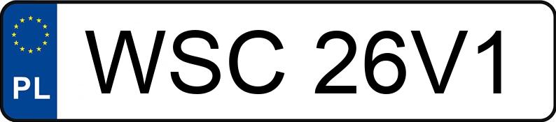 Numer rejestracyjny WSC 26V1 posiada SEAT ALTEA XL - WSC26V1