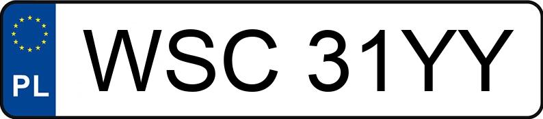 Numer rejestracyjny WSC 31YY posiada HONDA CIVIC - WSC31YY