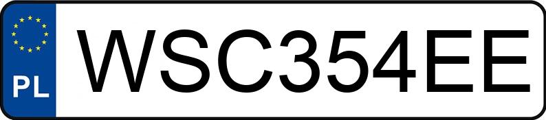 Numer rejestracyjny WSC 354EE posiada BMW 535i MR`10 E5 F10 535i MR`10 E5 F10 - WSC354EE