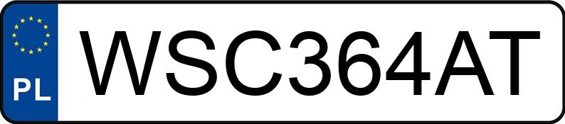 Numer rejestracyjny WSC 364AT posiada TOYOTA COROLLA - WSC364AT Numer rejestracyjny WSC 364AT posiada TOYOTA COROLLA - WSC364AT
