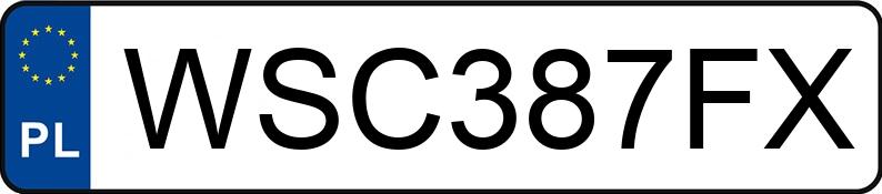 Numer rejestracyjny WSC 387FX posiada SCHMITZ CARGOBULL SCB*S3B - WSC387FX