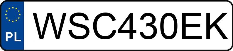 Numer rejestracyjny WSC 430EK posiada SEAT IBIZA - WSC430EK