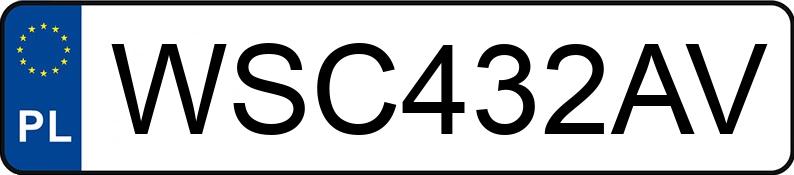 Numer rejestracyjny WSC 432AV posiada SEAT LEON - WSC432AV