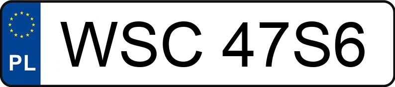 Numer rejestracyjny WSC 47S6 posiada SAAB 95 - WSC47S6