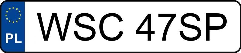 Numer rejestracyjny WSC 47SP posiada DAF 95XF 380 - WSC47SP Numer rejestracyjny WSC 47SP posiada DAF 95XF 380 - WSC47SP