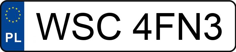 Numer rejestracyjny WSC 4FN3 posiada YAMAHA Szosowe od 600 ccm FZ 750 - WSC4FN3