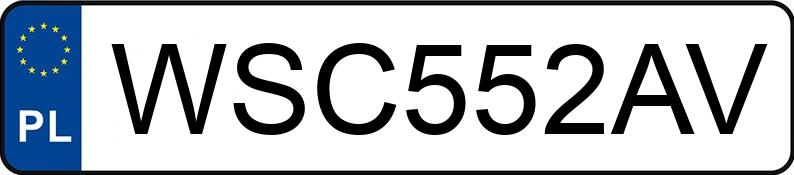 Numer rejestracyjny WSC 552AV posiada KIA Ceed 1.4 MR`18 E6 S - WSC552AV