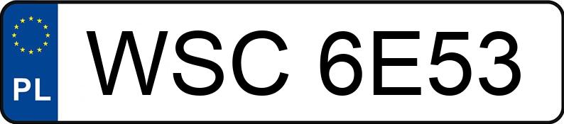 Numer rejestracyjny WSC 6E53 posiada OPEL Corsa C 1.2 MR`00 E3 Cosmo - WSC6E53