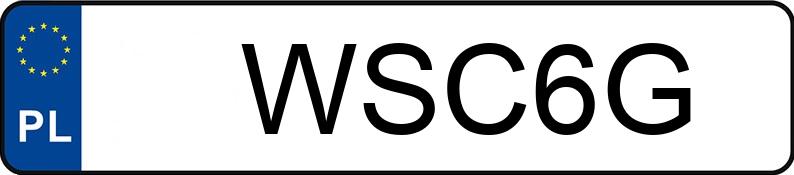 Numer rejestracyjny WSC 6G posiada OPEL Kadett E 1.4i Kat. GL - WSC6G