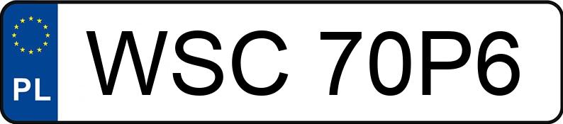 Numer rejestracyjny WSC 70P6 posiada VOLVO S60 2.4 D5 MR`00 E3 S60 2.4 D5 MR`00 E3 - WSC70P6