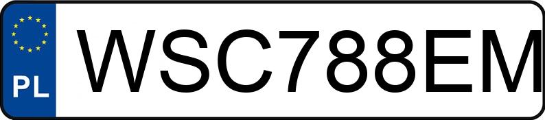 Numer rejestracyjny WSC 788EM posiada OPEL Vectra C 2.0 MR`05 E4 Cosmo - WSC788EM