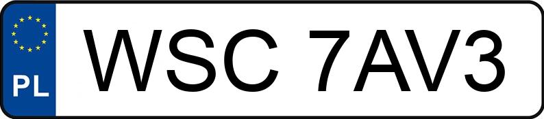 Numer rejestracyjny WSC 7AV3 posiada SCHMITZ CARGOBULL SCB S3B - WSC7AV3