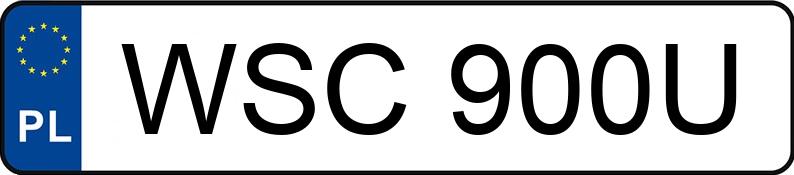 Numer rejestracyjny WSC 900U posiada TOYOTA  - WSC900U