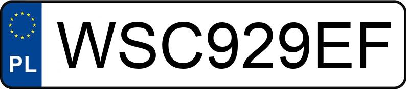 Numer rejestracyjny WSC 929EF posiada AUDI A3 SPORTBACK - WSC929EF