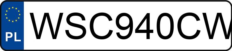 Numer rejestracyjny WSC 940CW posiada VOLVO 940 - WSC940CW