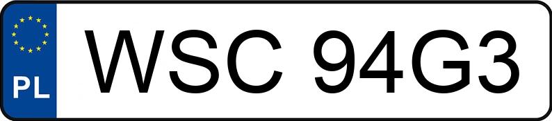 Numer rejestracyjny WSC 94G3 posiada FORD Focus 1.6 MR`05 E4 - WSC94G3