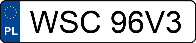 Numer rejestracyjny WSC 96V3 posiada BMW 328i Kat. MR`98 E46 328i Kat. MR`98 E46 - WSC96V3