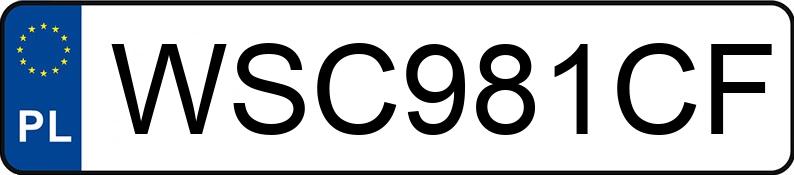 Numer rejestracyjny WSC 981CF posiada FIAT Seicento 1.1 Kat. MR`98 Sole - WSC981CF