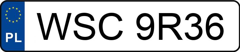 Numer rejestracyjny WSC 9R36 posiada AUDI A6 2.0 TDi MR`04 E4 4F A6 2.0 TDi MR`04 E4 4F - WSC9R36