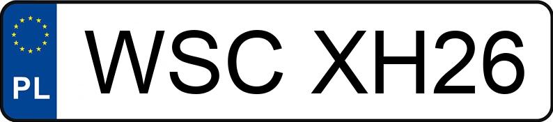 Numer rejestracyjny WSC XH26 posiada LEXUS IS200 - WSCXH26
