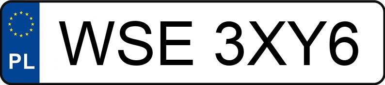 Numer rejestracyjny WSE 3XY6 posiada AUDI A4 - WSE3XY6 Numer rejestracyjny WSE 3XY6 posiada AUDI A4 - WSE3XY6